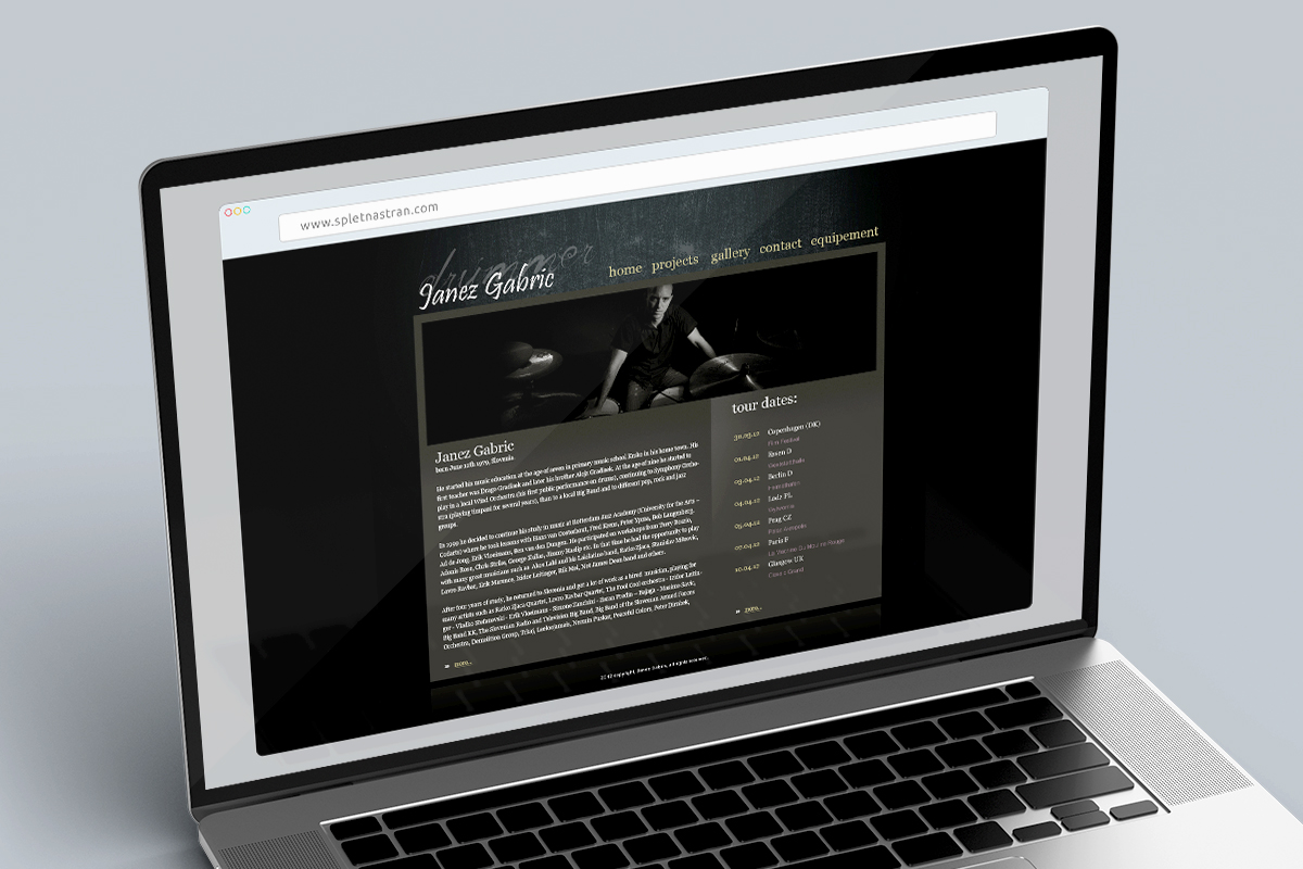 Janez Gabrič - Dizajn spletne strani