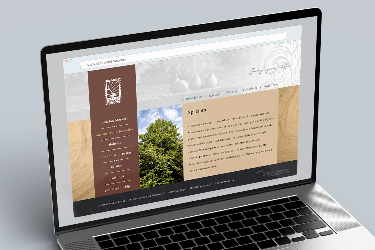 Merkež - Dizajn spletne strani