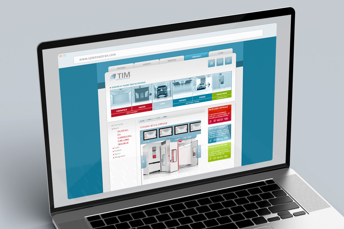 TIM Krško - Dizajn spletne strani